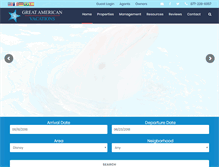 Tablet Screenshot of greatamericanvacations.com